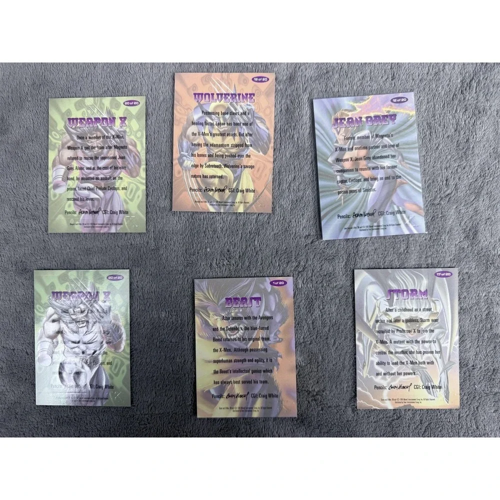Vintage 1994 Fleer Marvel Masterpieces Trading Card Lot Wolverine Weapon X Thor
